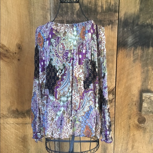 Fire LA Boho Peasant Blouse - Picture 2 of 4